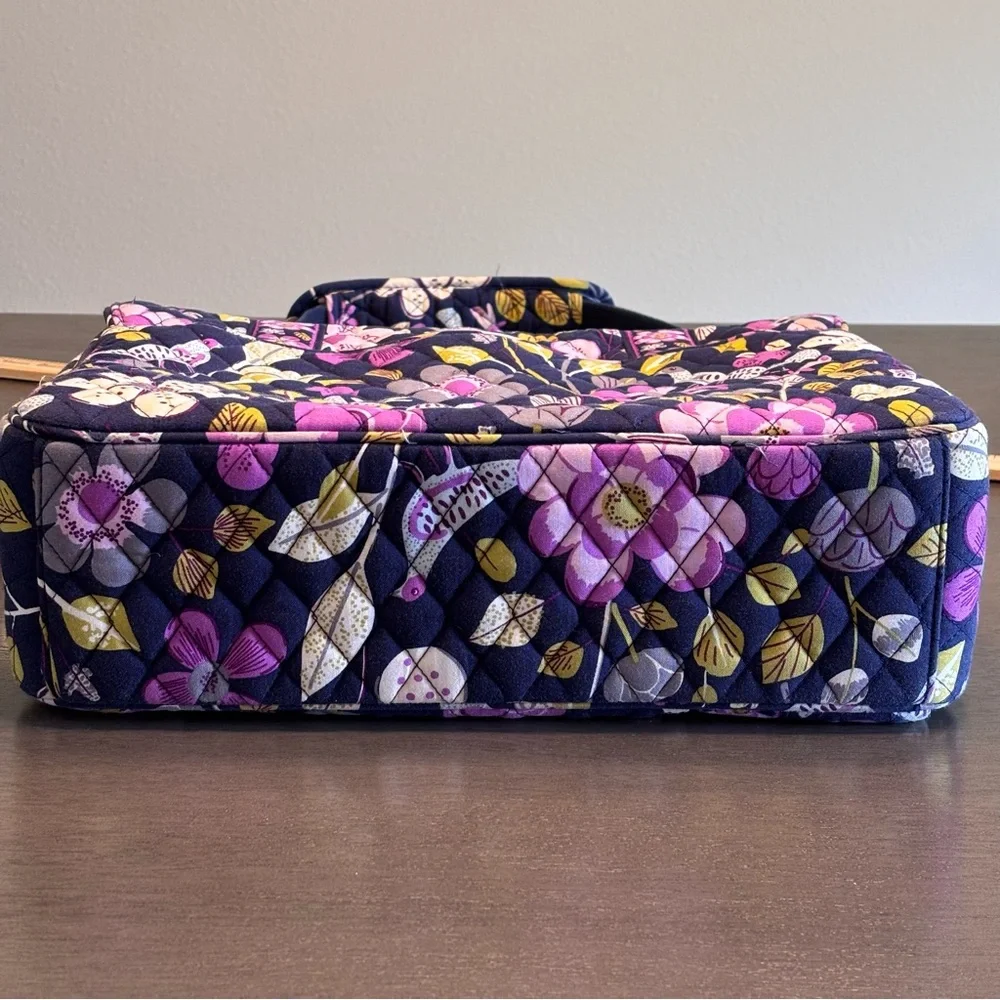 Vera Bradley Blue Purple Floral Quilted Women's Multi-purpose Bag